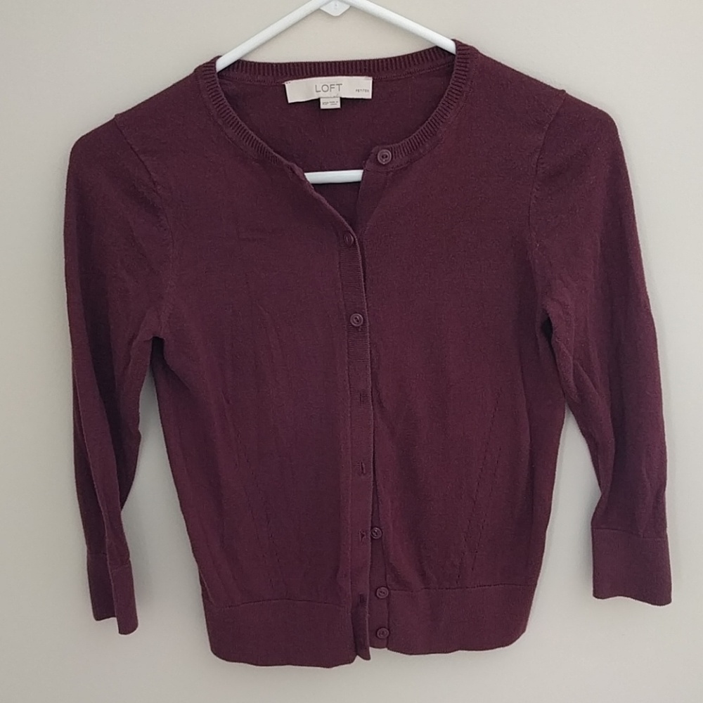 Burgundy loft cardigan